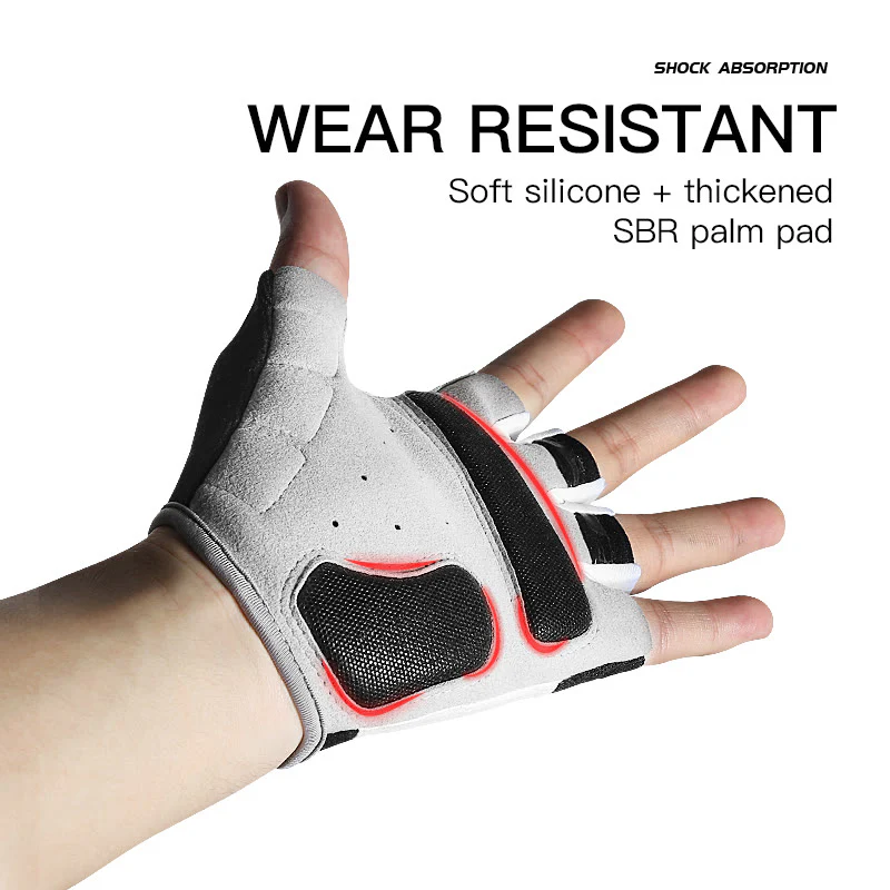 Outdoor Cycling Unisex Anti-Slip Half finger Gloves - Image 7