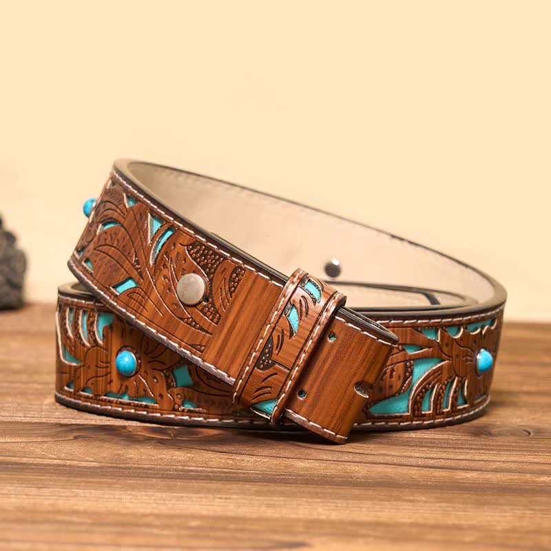 Oval Custom Name Cursive Letters DIY Buckle Leather Belt - Image 7