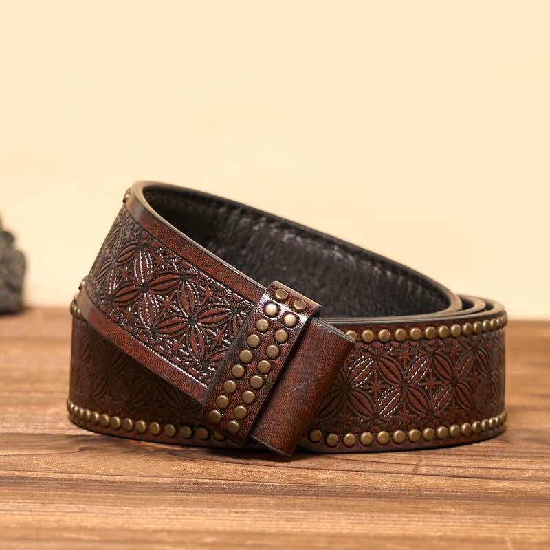 Oval Custom Name Cursive Letters DIY Buckle Leather Belt - Image 8