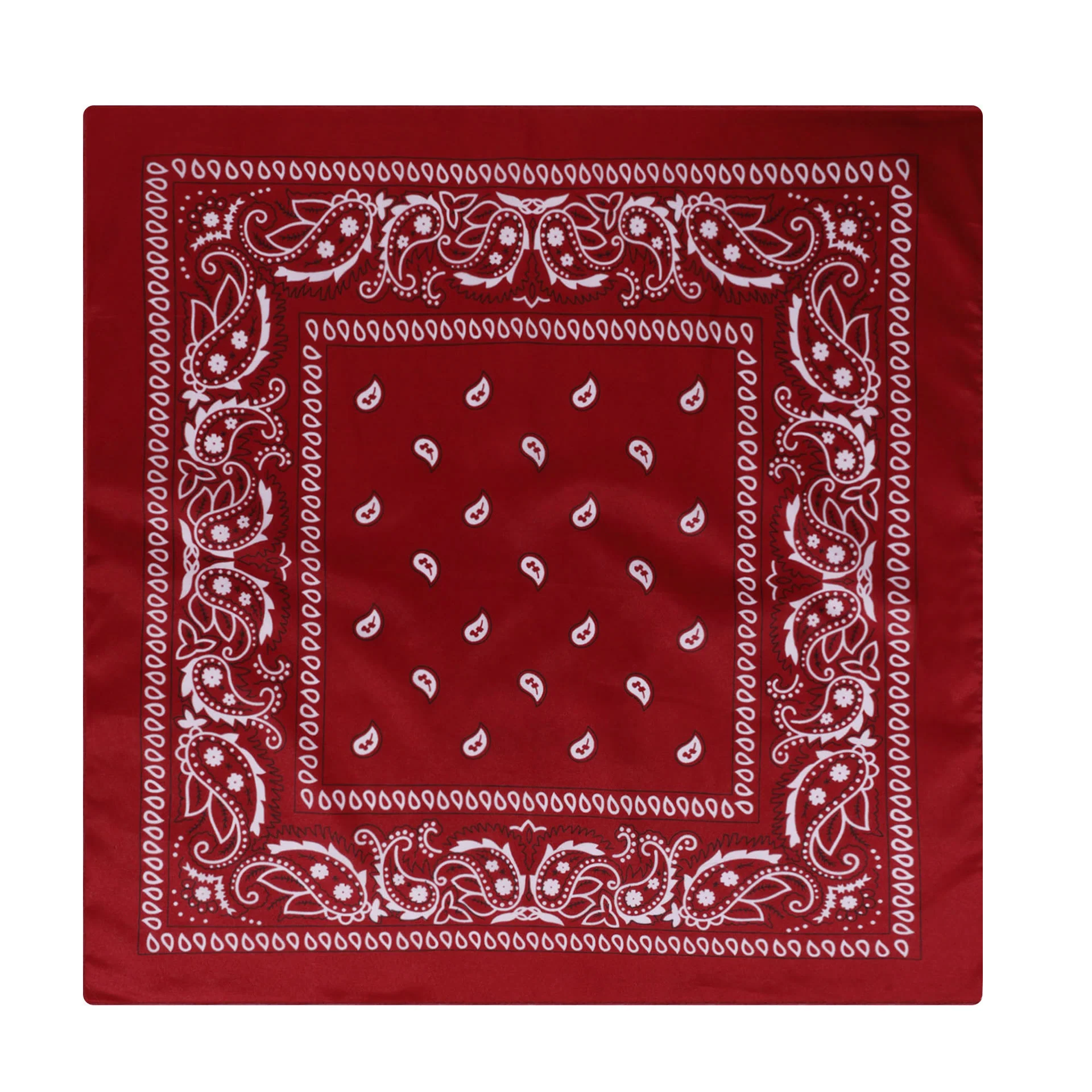 Paisley Cashew Print Pocket Square Brown Sailboat Buckle - Image 20