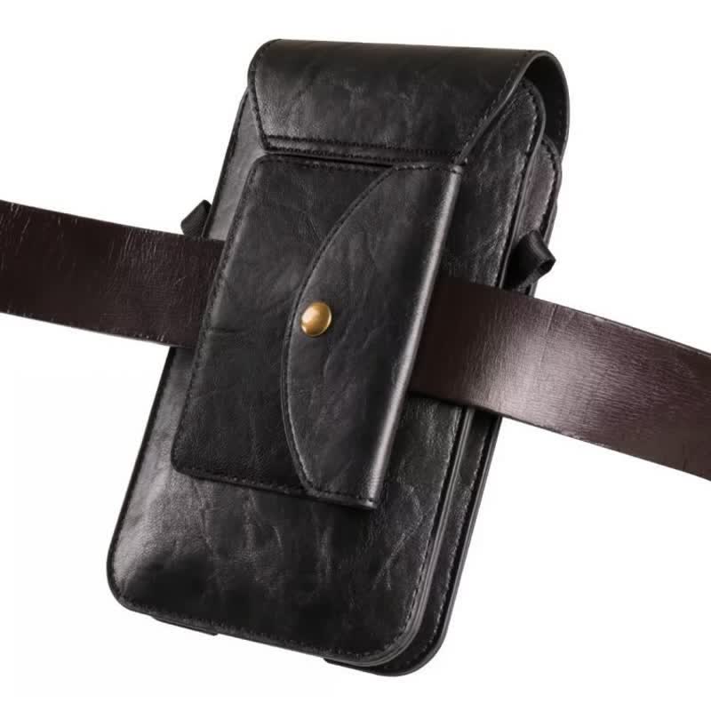 Phone Holster Crossbody Leather Belt Bag - Image 15
