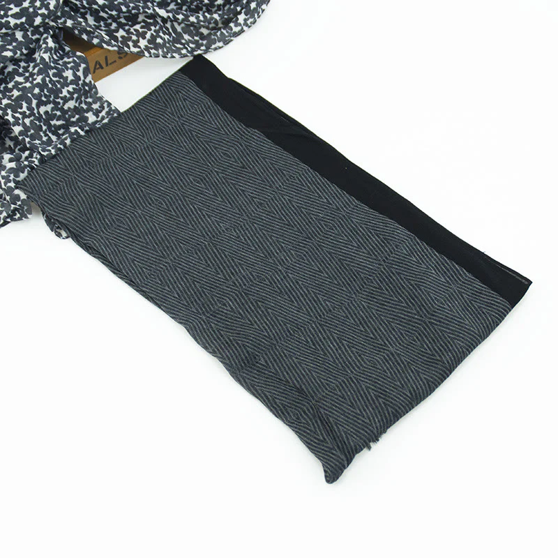 Plain Color Herringbone Pleats Light Thin Scarf - Image 9