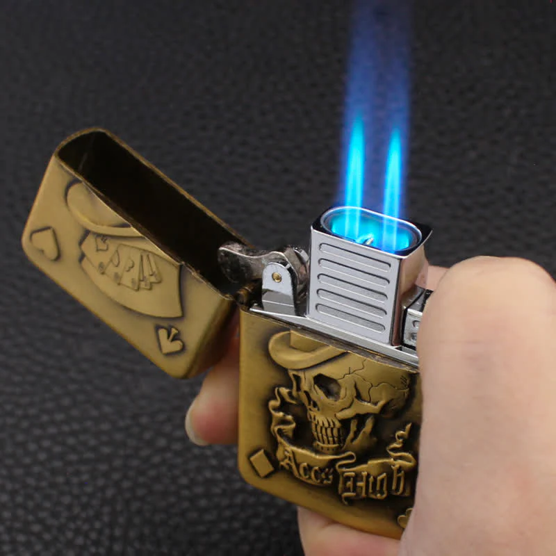 Poker Card Skull & Aces Refillable Butane Lighter - Image 8