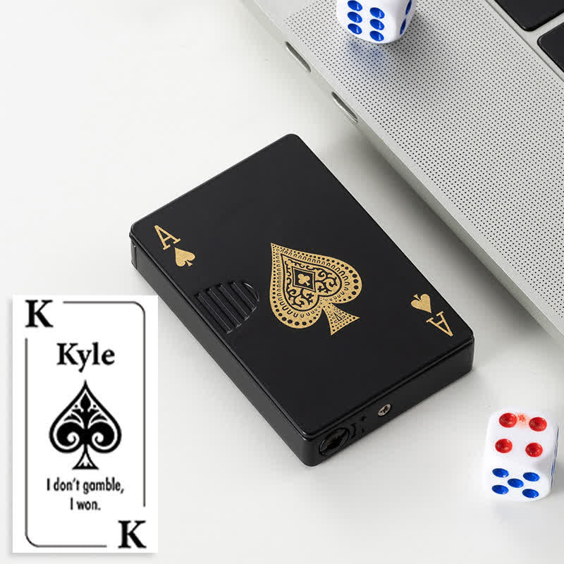 Poker Cards Personalized Custom Back Refillable Butane Lighter - Image 50