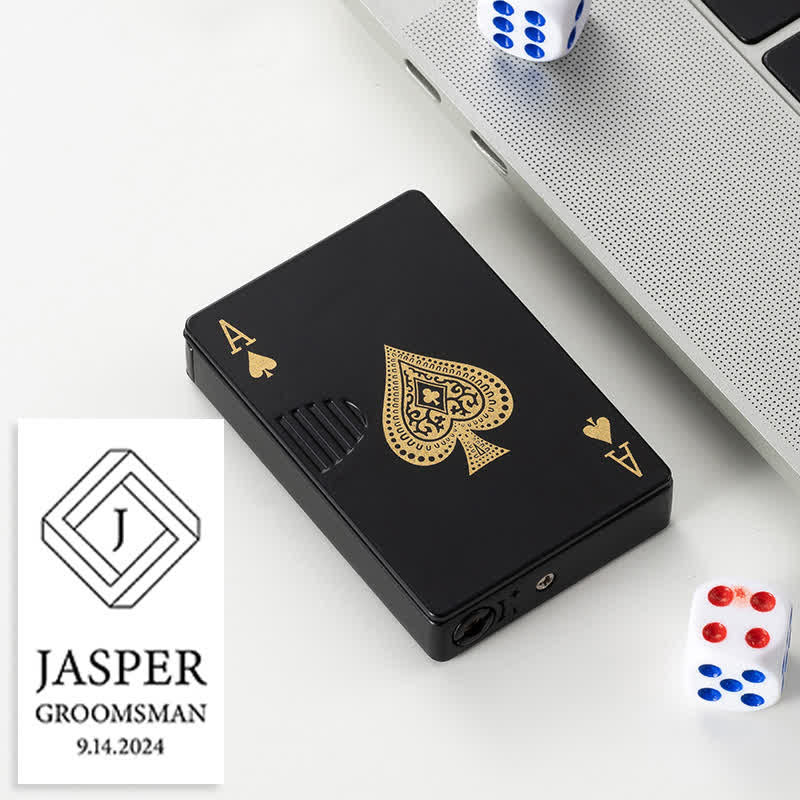 Poker Cards Personalized Custom Back Refillable Butane Lighter - Image 52