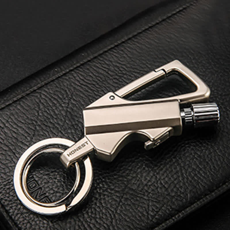 Portable Bottle Opener Keychain Matchstick Refillable Oil Lighter - Image 9