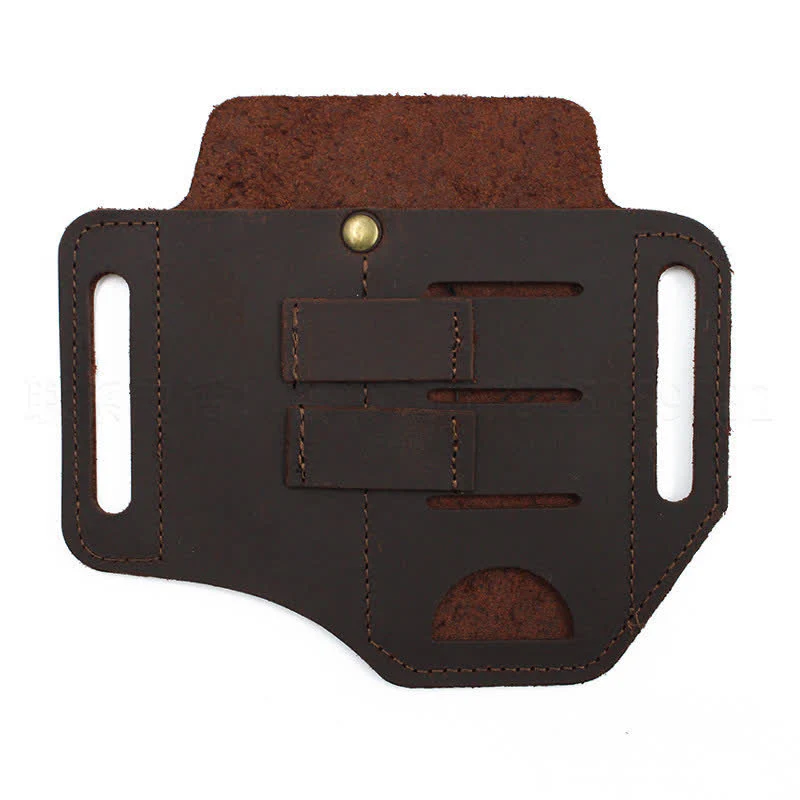 Practical 3 In 1 Tools Waist Holster Leather Belt Bag - Image 3