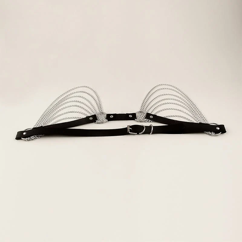 Punk Chain Belt Seven Layers Chain Leather Belt - Image 8