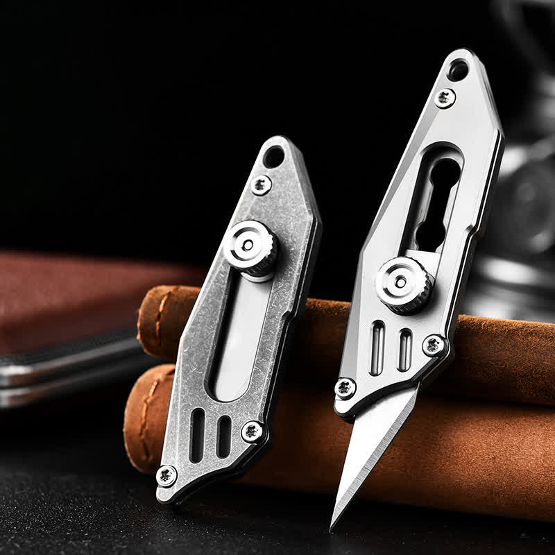 Push Pocket Knife Portable Unboxing Cutter Keychain - Image 6