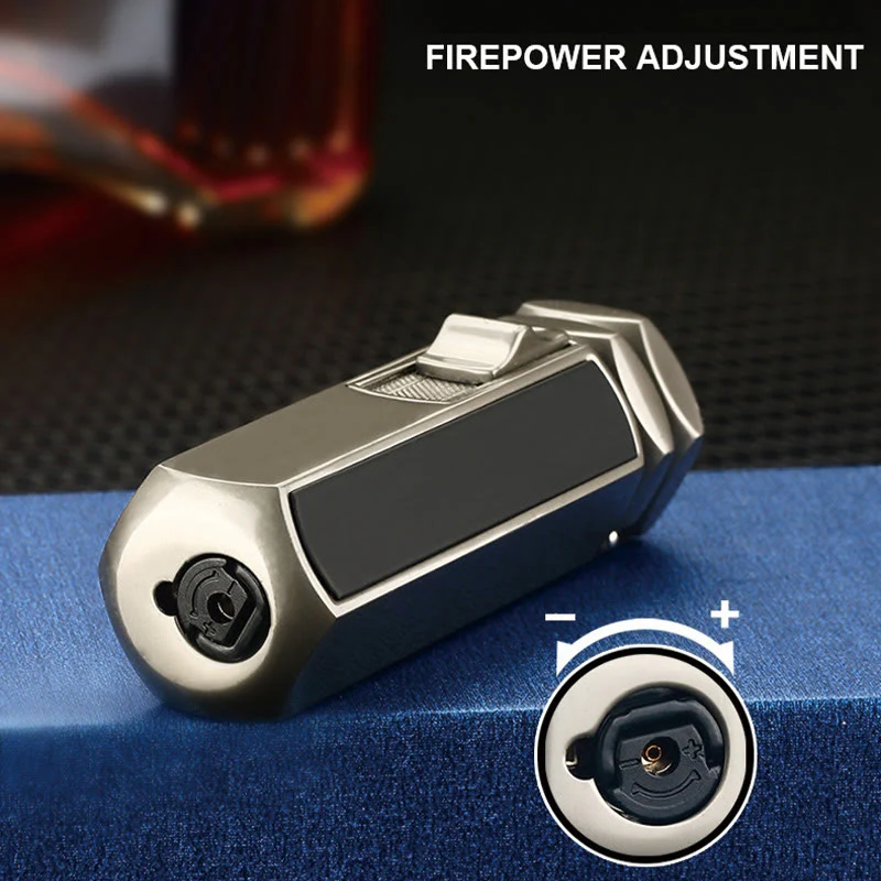 Quad Flame Lighter Refillable Butane Four Burner Lighter - Image 5