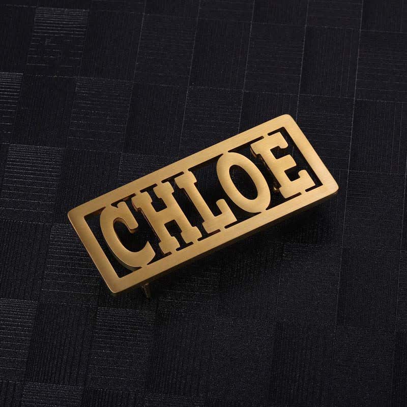 Rectangle Custom Name Cursive Letters DIY Buckle Leather Belt - Image 2