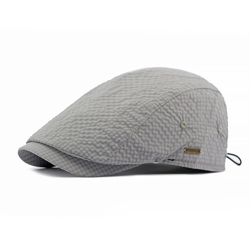 Retro Charm Cool Plaid Summer Newsboy Beret Hat - Image 12