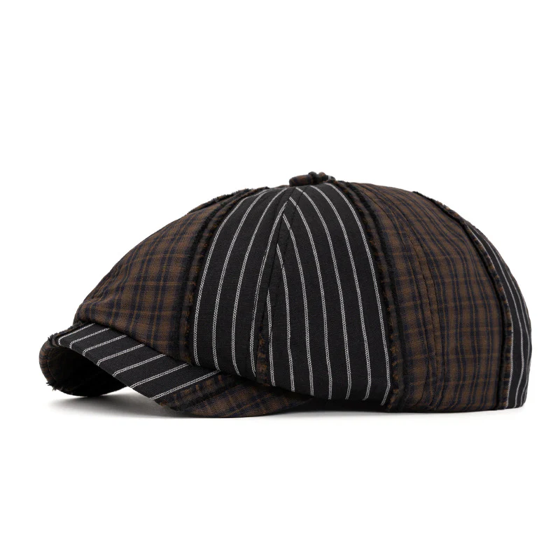 Retro Fashion Color Blocked Beret Suitable For Spring And Summer - Image 9