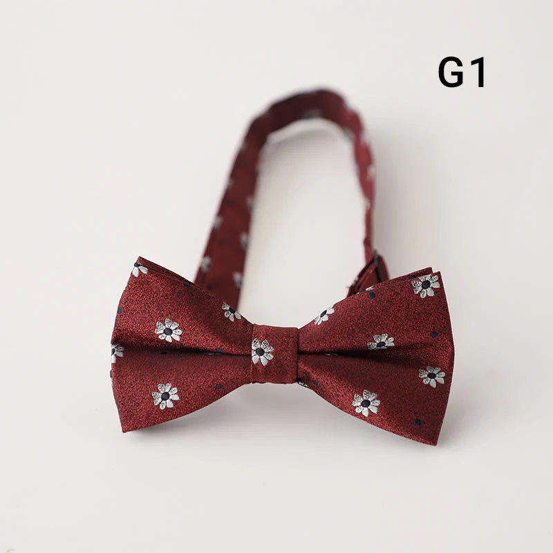 Retro Floral Printed Pre-tied Adjustable Strap Bow Tie - Image 5