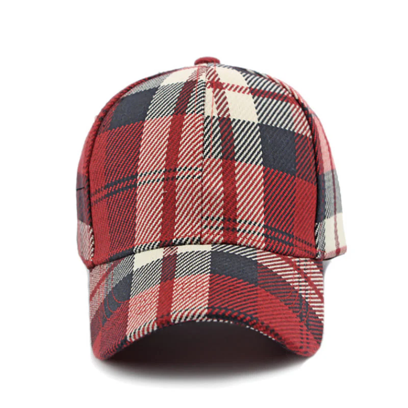 Retro Plaid Pattern Multi-Color Casual Baseball Cap - Image 3