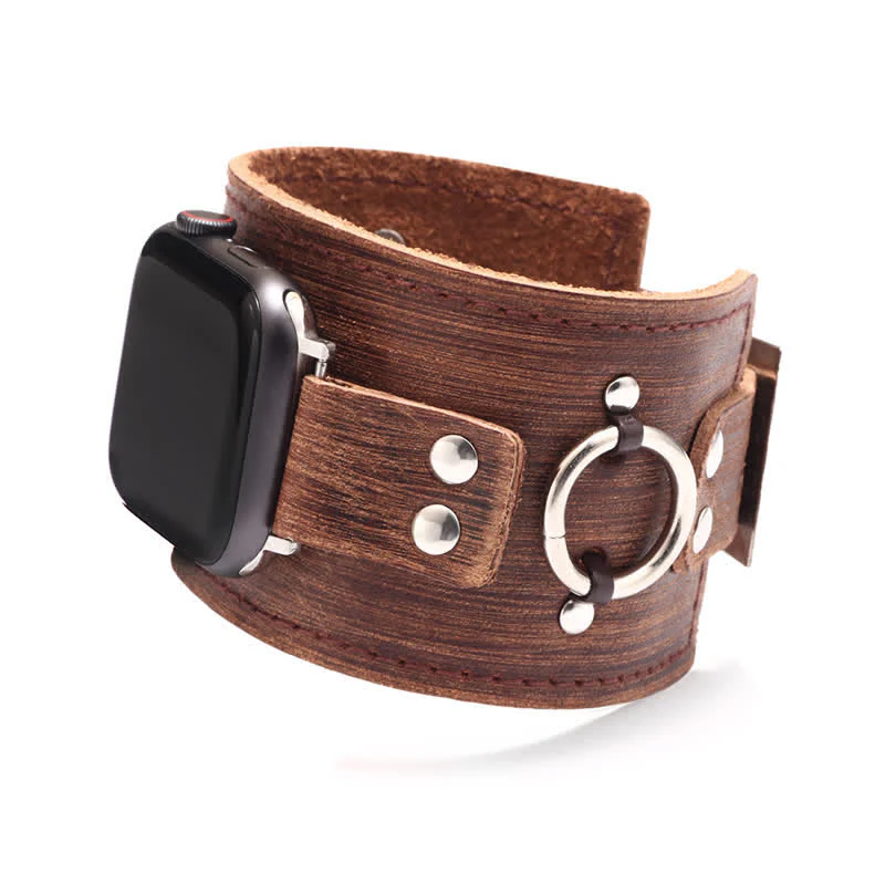 Ring Decor Genuine Leather Smart Watch Band - Image 13