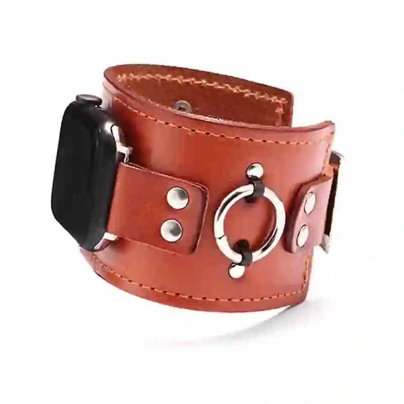 Ring Decor Genuine Leather Smart Watch Band - Image 4