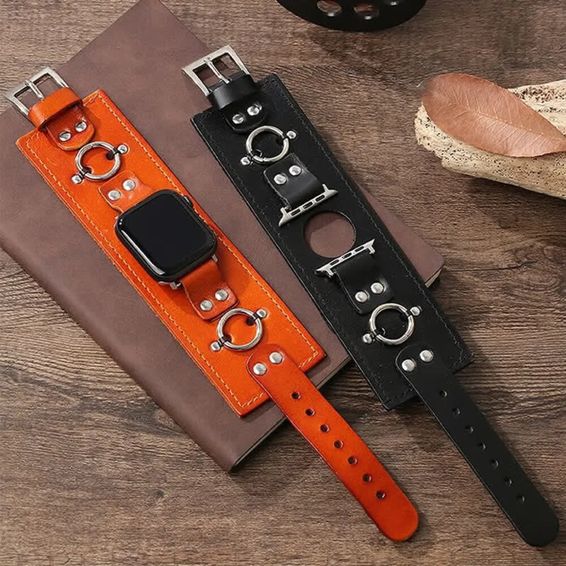 Ring Decor Genuine Leather Smart Watch Band - Image 9