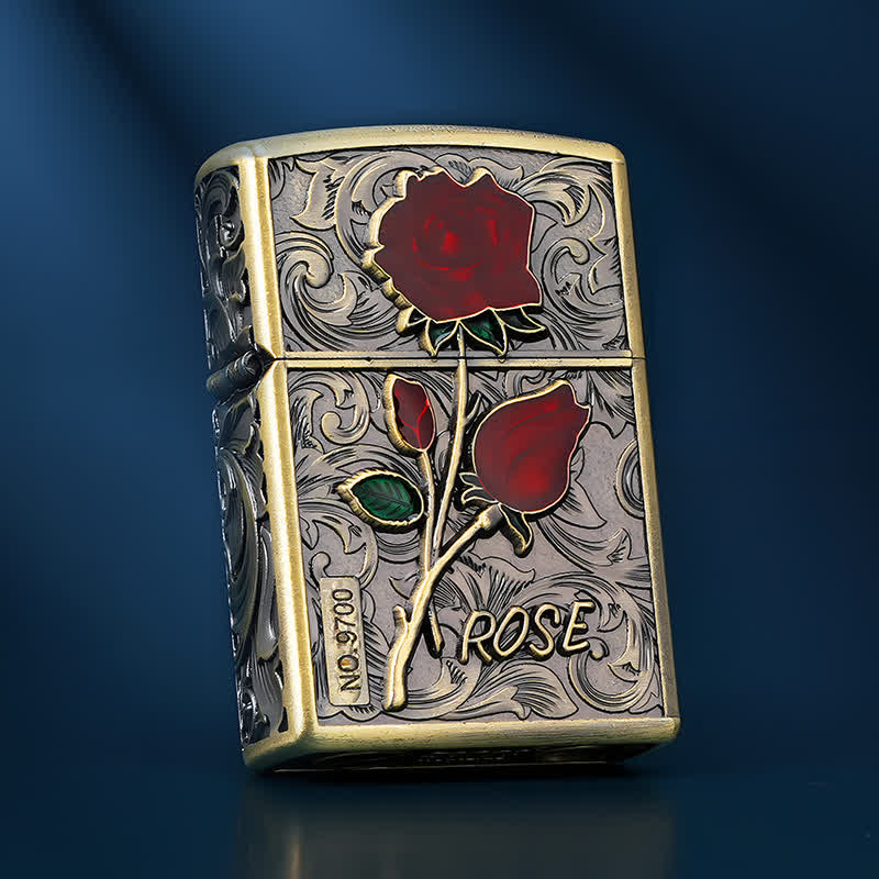 Rose DIY Hidden Knife Belt Buckle Lighter Ghost Goat Ring Bundle Set - Image 4