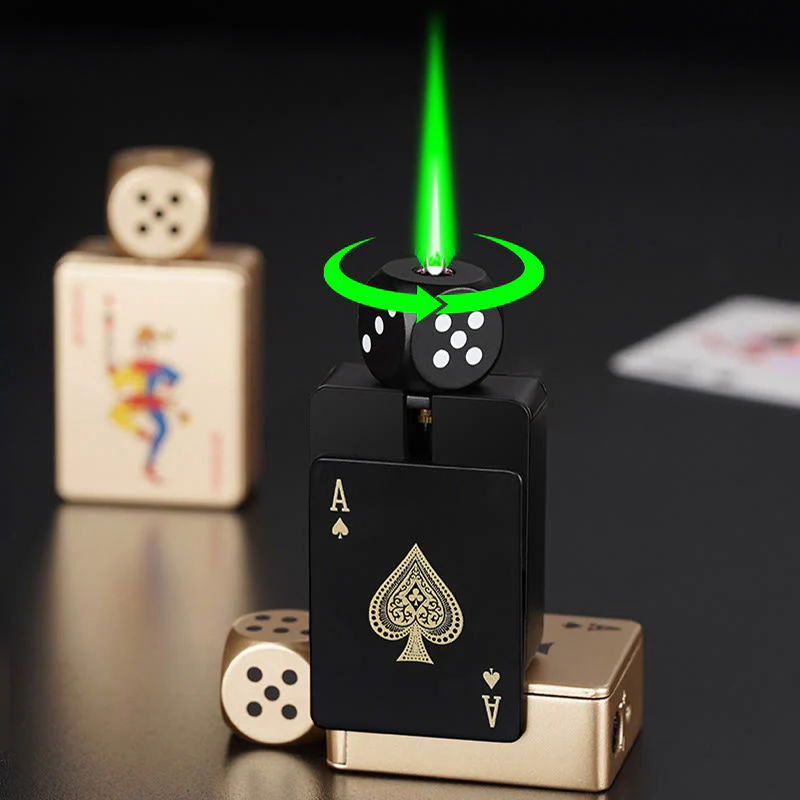 Rotating Dice PokerShape Refillable Butane Lighter - Image 5