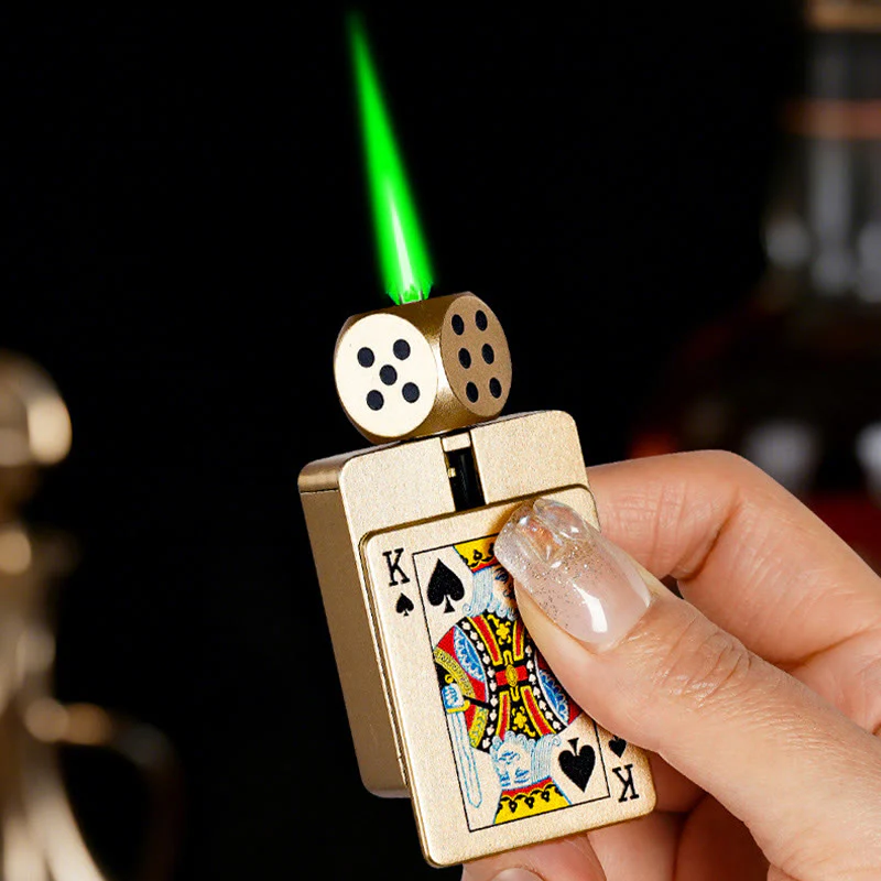 Rotating Dice PokerShape Refillable Butane Lighter - Image 6