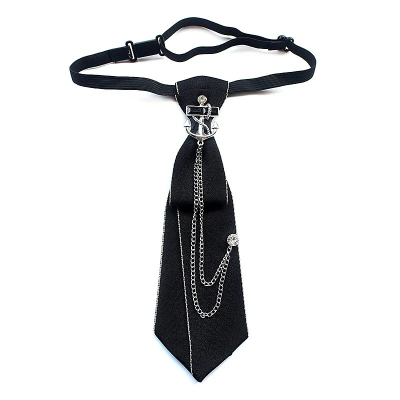 Ship Anchor Pre-tied Unisex Necktie With Adjustable Band - Image 6