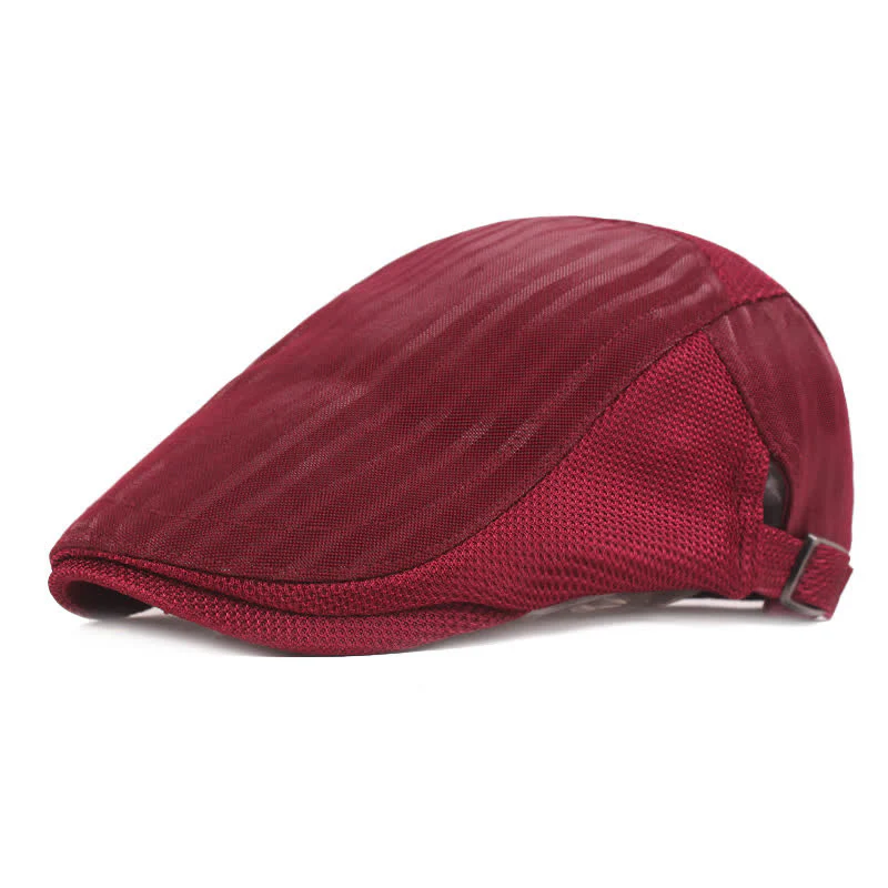 Simple Duckbill Striped Lightweight Beret Hat - Image 2