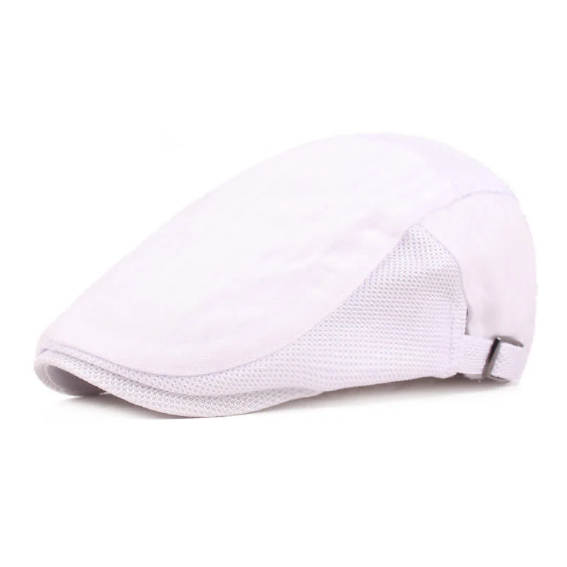 Simple Duckbill Striped Lightweight Beret Hat - Image 7