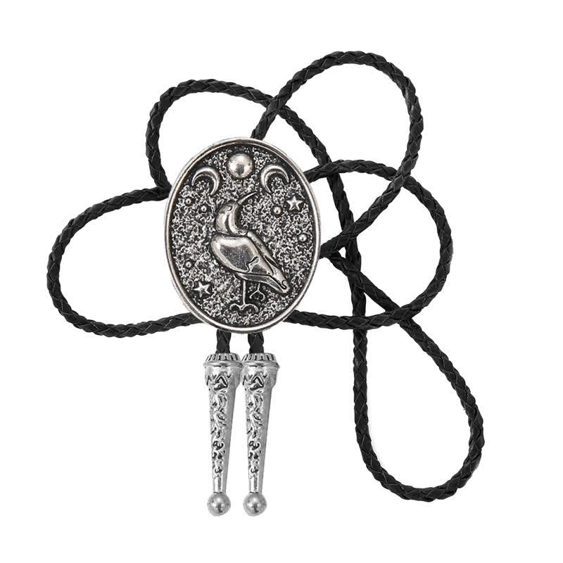 Simple Stars Moon Trendy Bird Bolo Tie - Image 8