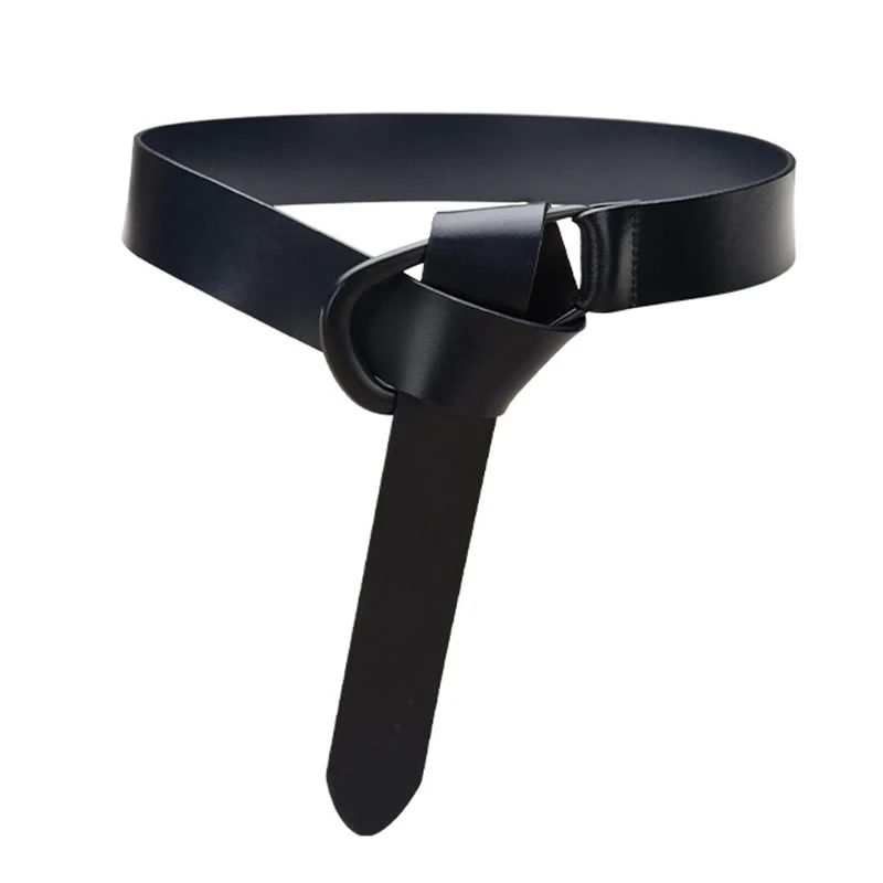 Simple Wide Waist Belt For Women Leather Knot Belt - Image 17