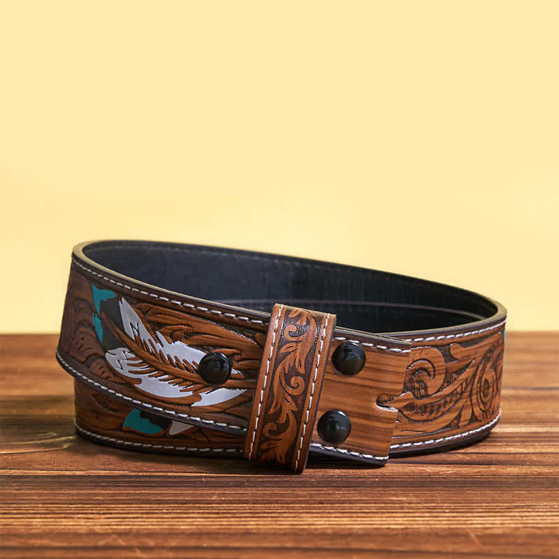 Sleek Letter-shape Custom Named DIY Buckle Leather Belt - Image 13