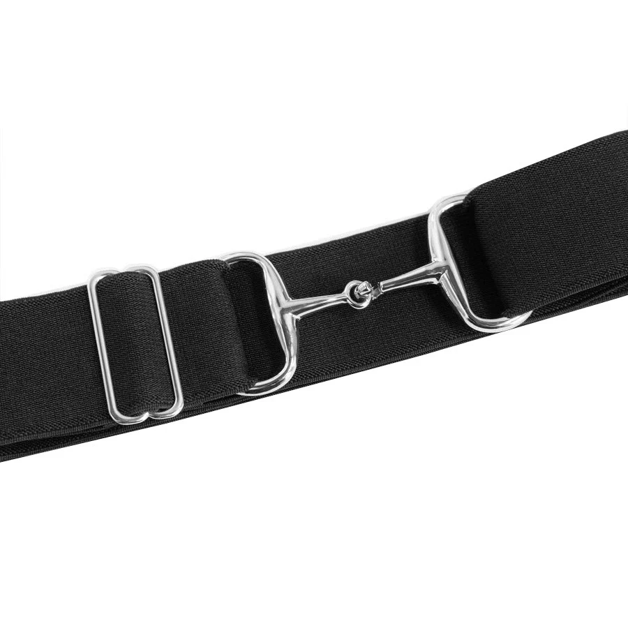 Snaffle Bit Belt Horseshoe Buckle Equestrian Elastic Belt - Image 5