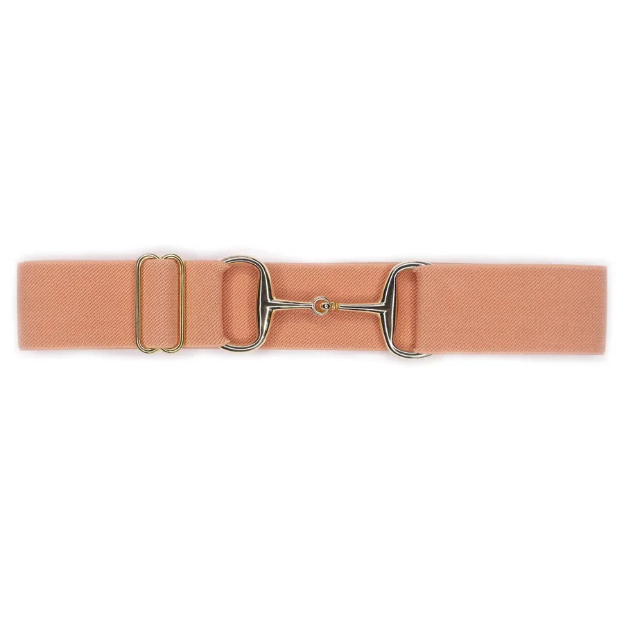 Snaffle Bit Belt Horseshoe Buckle Equestrian Elastic Belt - Image 7