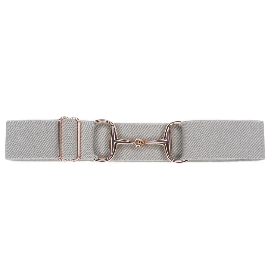 Snaffle Bit Belt Horseshoe Buckle Equestrian Elastic Belt - Image 8
