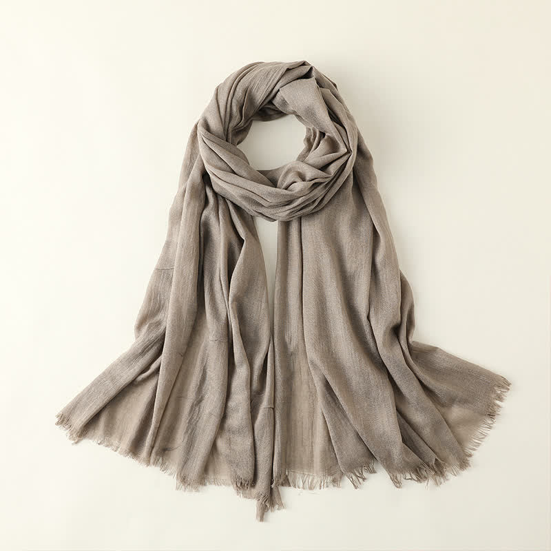 Solid Color Crinkle Travel Wrap Thin Summer Scarf - Image 26