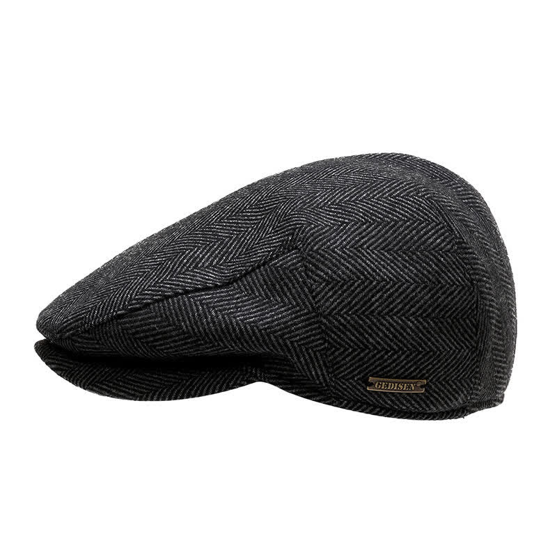 Sport Ivy Flat Cap with Earflap Beret - Image 3