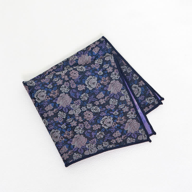 SteelBlue Men's Novelty Floral Necktie - Image 5