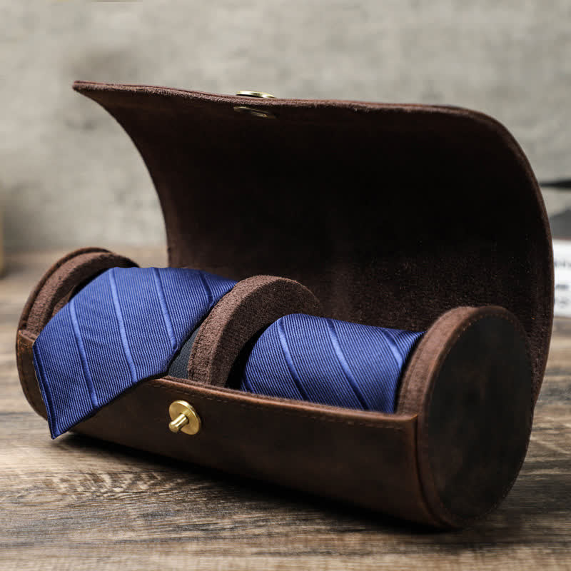 Teo Necktie Retro Box Genuine Leather Case - Image 2