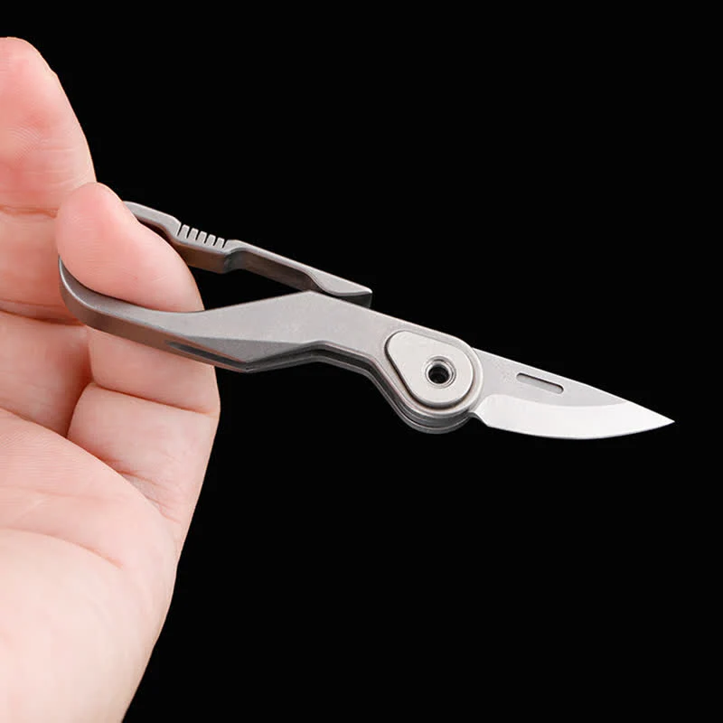 Titanium Mini Folding Knife Box Cutter Keychain - Image 5