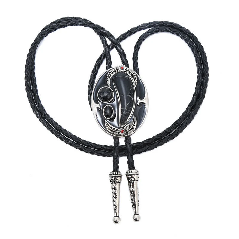 Turquoise Indian Style Cowboy Bolo Tie - Image 11