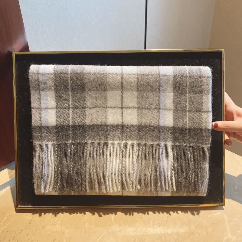 Unisex Lamb Edinburgh Big Warm Plaid Scarf - Image 32