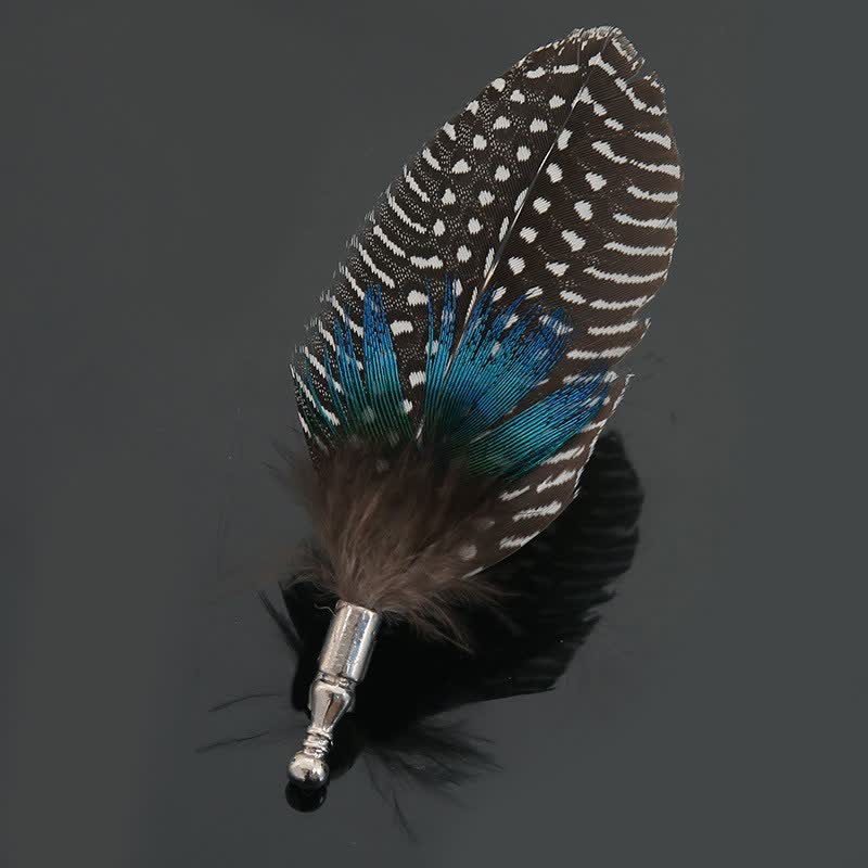 Unisex Classic Wedding Party Colorful Peacock Feather Brooch - Image 15