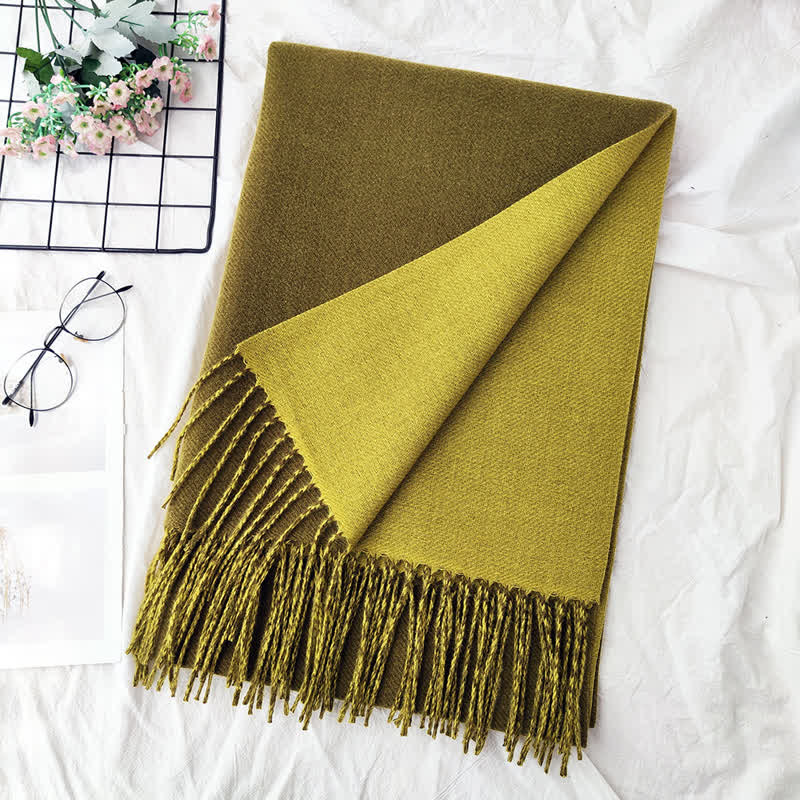 Unisex Double-Sided Two-Color Fashion Scarf - Image 15