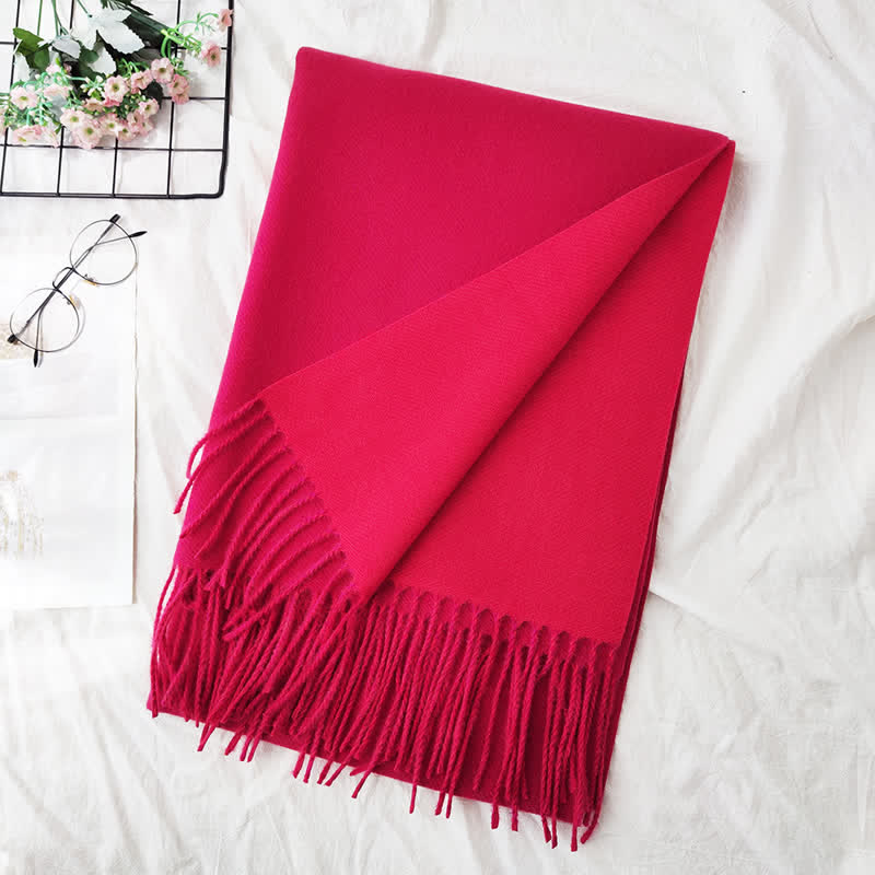 Unisex Double-Sided Two-Color Fashion Scarf - Image 29