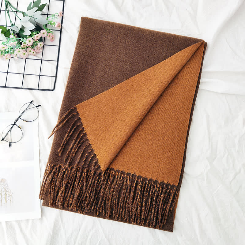 Unisex Double-Sided Two-Color Fashion Scarf - Image 9