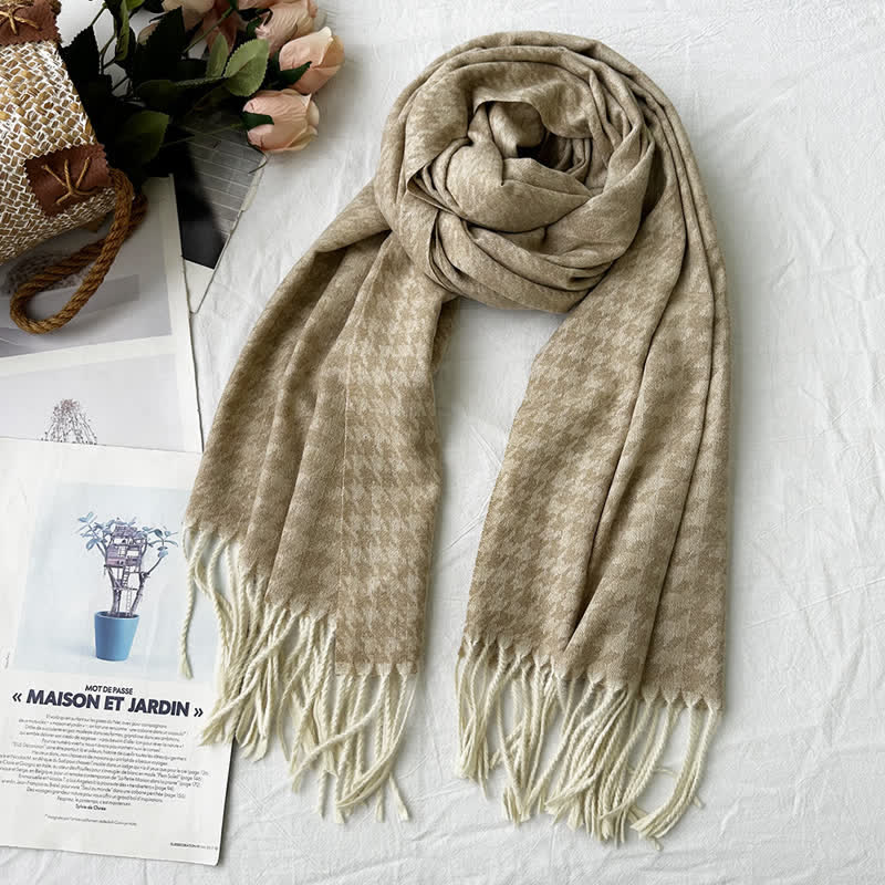 Unisex Geometric Abstract Rustic Pattern Jacquard Scarf - Image 15