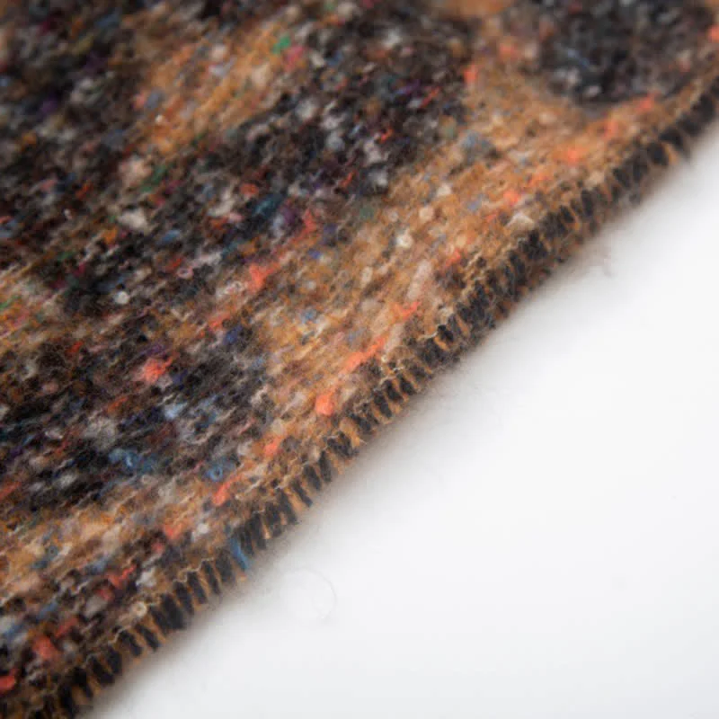 Unisex Pretty Leopard Print Short Fringe Scarf - Image 9
