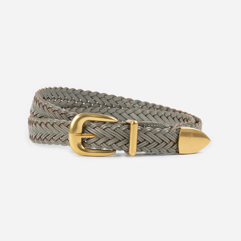 Vegan Leather Braided Belt Women's Waist Belt - Image 14