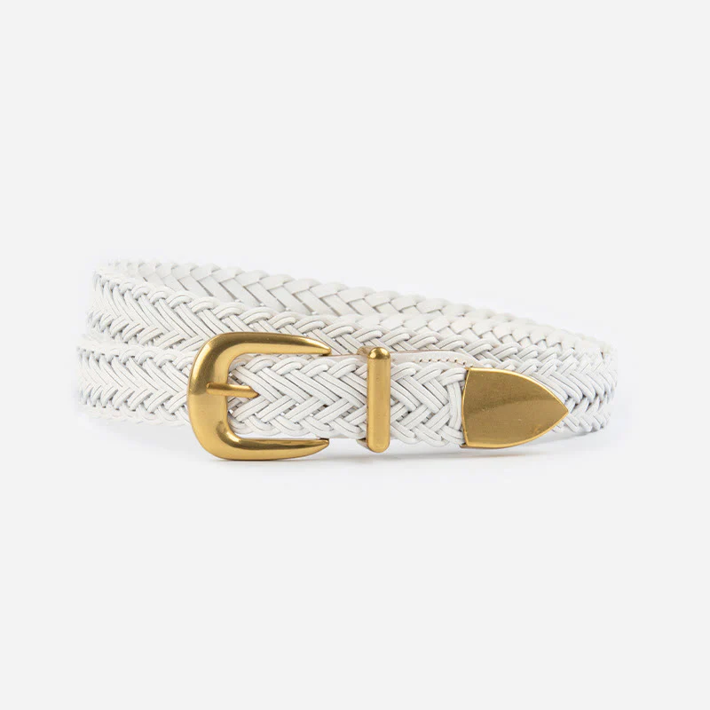 Vegan Leather Braided Belt Women's Waist Belt - Image 15