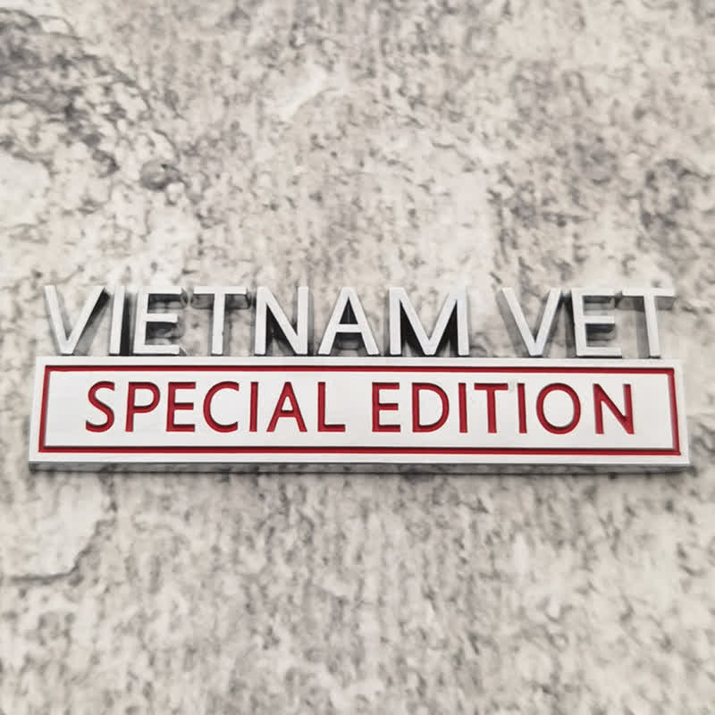 VIETNAM VET EDITION Metal Sticker Car Badge - Image 3